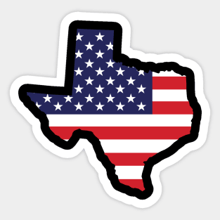 Texas State Shaped Flag Background Sticker